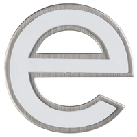 Nachtleuchtend Buchstabe e Edelstahl