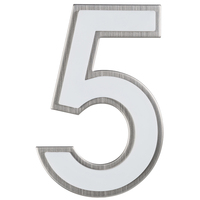 Nachtleuchtend Hausnummer 5 Edelstahl