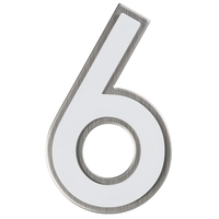 Nachtleuchtend Hausnummer 6 Edelstahl
