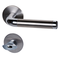 Ruben-R Chrom/Edelstahl satiniert  extra flache Rosette 4 mm